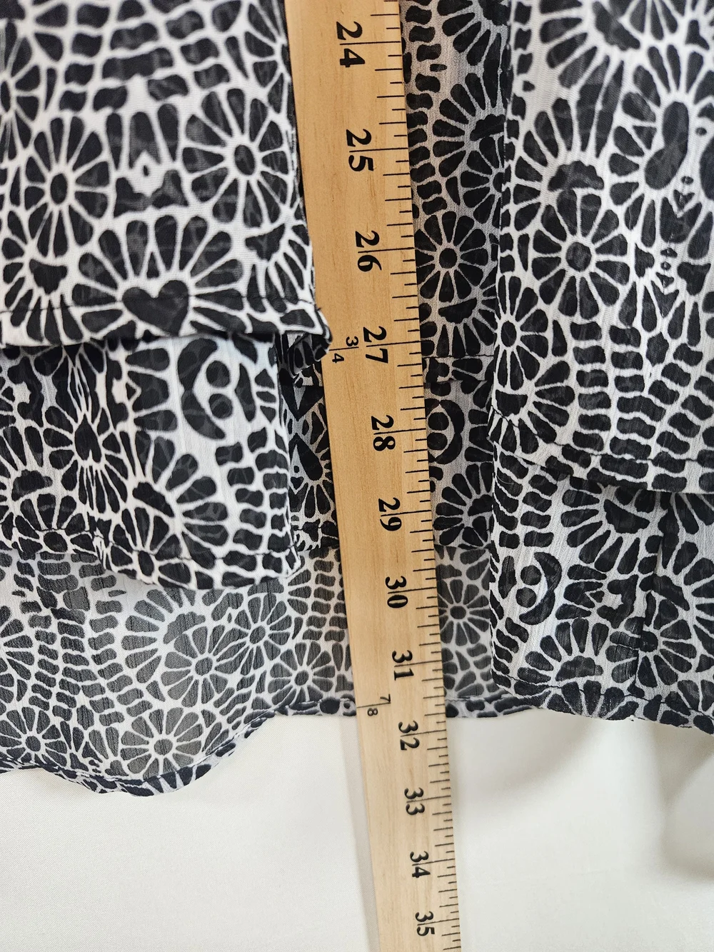 Fever Black & White Floral Pattern Sleeveless Top Cocktails Whimsigoth Fairycore